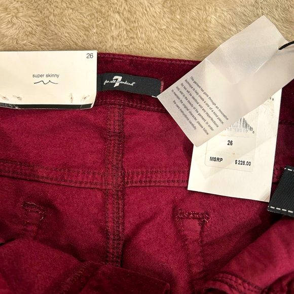 7 for All Mankind super skinny high rise corduroy jeans - Picture 5 of 11